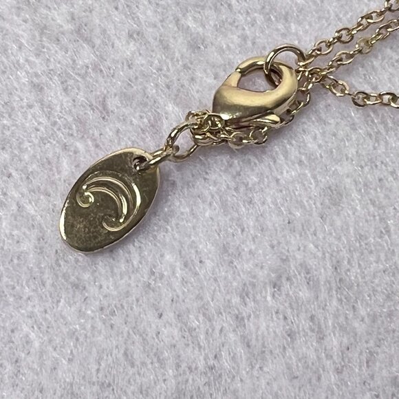 Charming Charlie Gold Plated CZ Bar Pendant Necklace - Picture 6 of 6